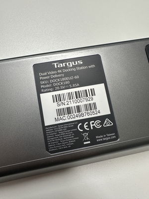 Dockningsstation Targus Dual Video 4K - Komplett arbetsstation via en kabel