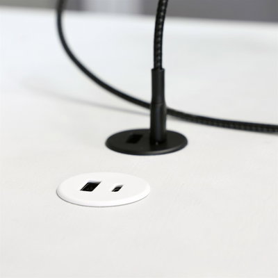 Bordsuttag Axessline Micro USB-C, 1 USB-A
