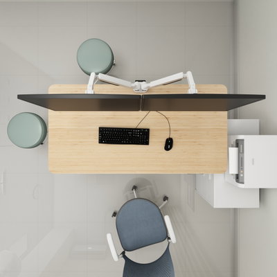 Monitorarm Flow Svart för 2 skärmar