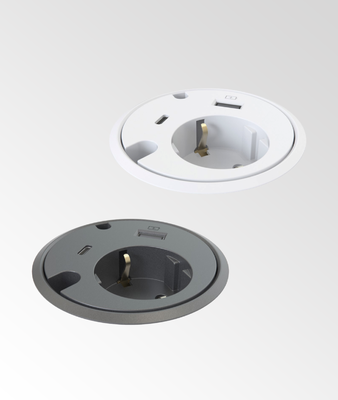Bordsuttag Powerdot 16 Eluttag, USB-A, USB-C & kabelgenomföring