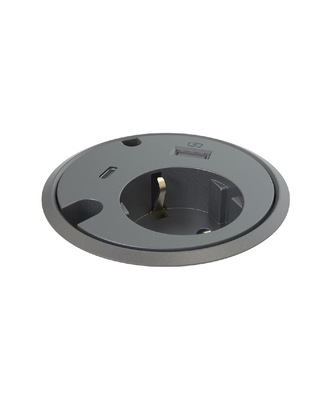 Bordsuttag Powerdot 16 Eluttag, USB-A, USB-C & kabelgenomföring