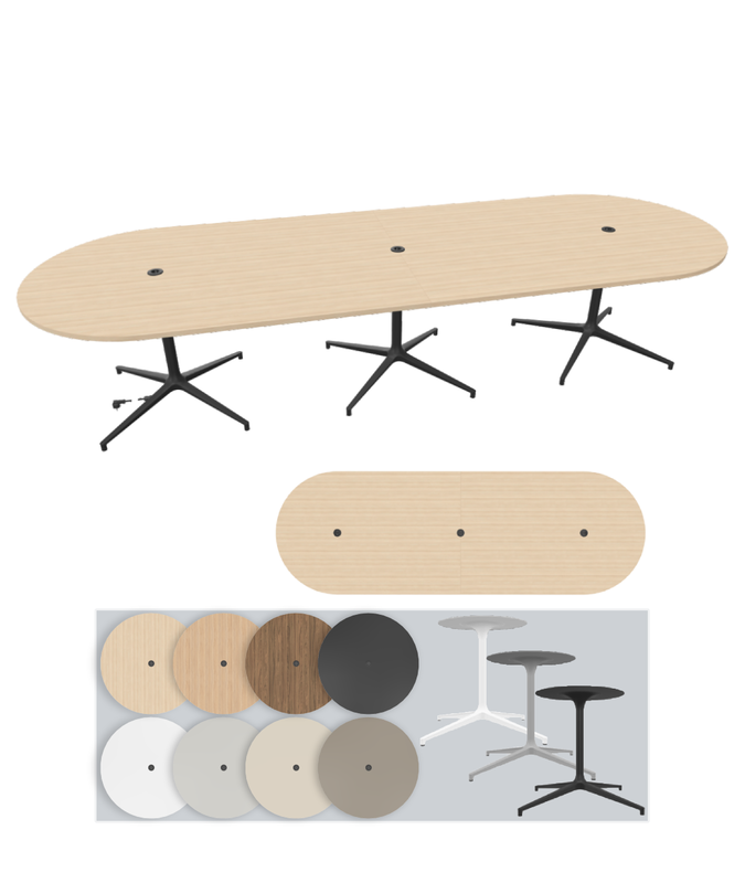 Konferensbord Rondo 3 Ben 360x120cm
