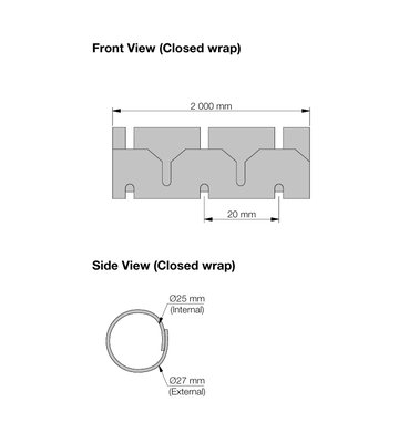 Kabelorm Flow Ø2,5cm. 200cm