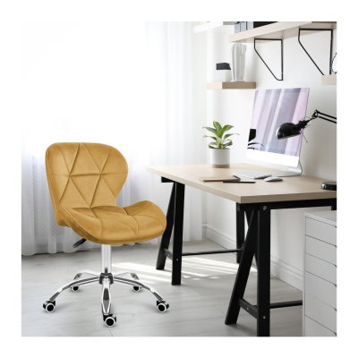 Kontorsstol Freya Ockragul Velour