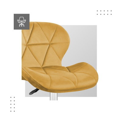 Kontorsstol Freya Ockragul Velour