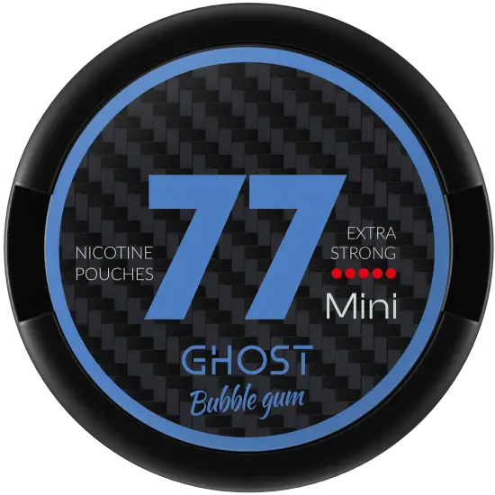 Product poster for 77 GHOST Mini Bubble Gum Extra Strong