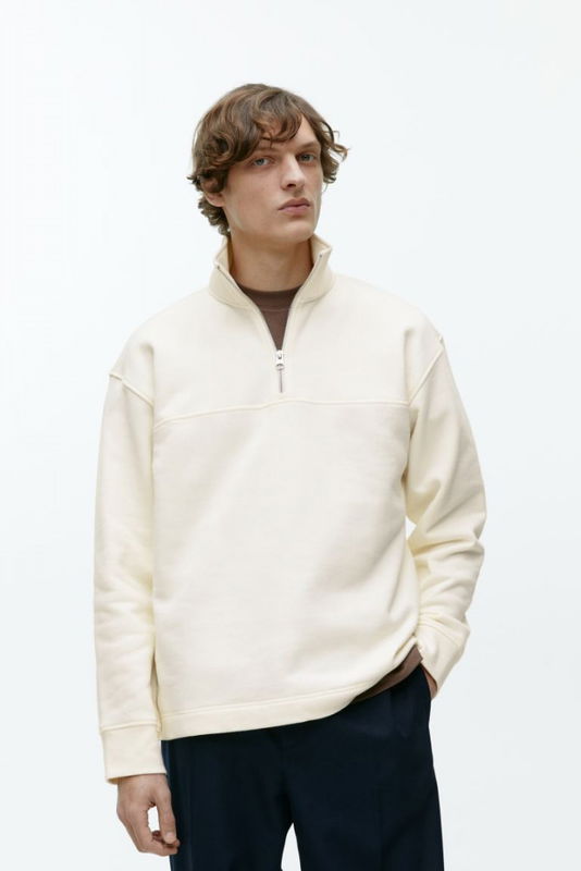 Sweatshirt med dragkedja