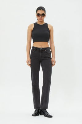 Pin Mid Straight Jeans