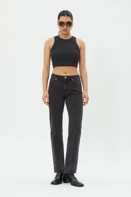 Pin Mid Straight Jeans