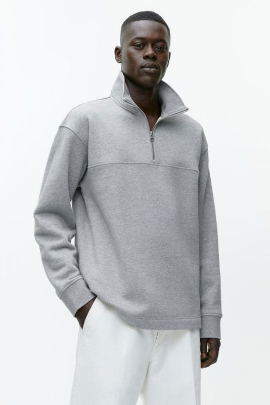 Sweatshirt med dragkedja