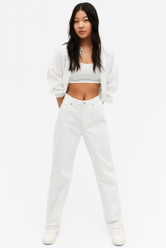Vita jeans Taiki med raka ben