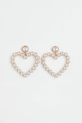 Heart-shaped pendant errings