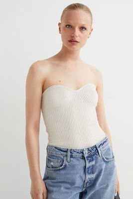 Rib-knit tube top