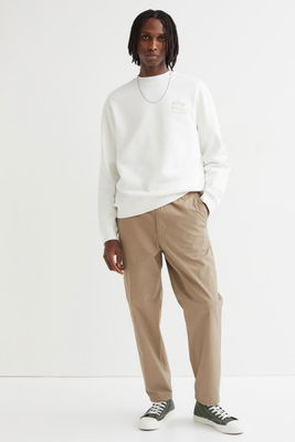 Bomullsbyxa med dragsko Relaxed Fit