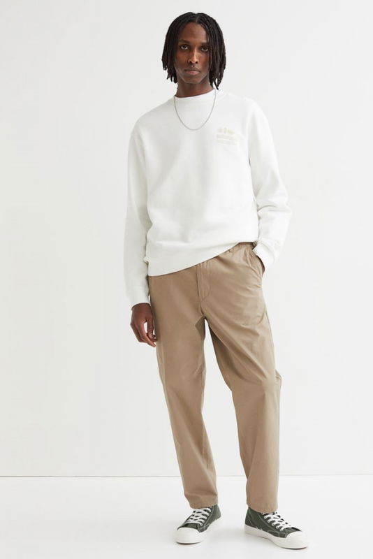 Bomullsbyxa med dragsko Relaxed Fit