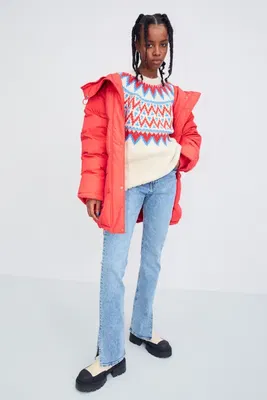 Slim High Split Jeans