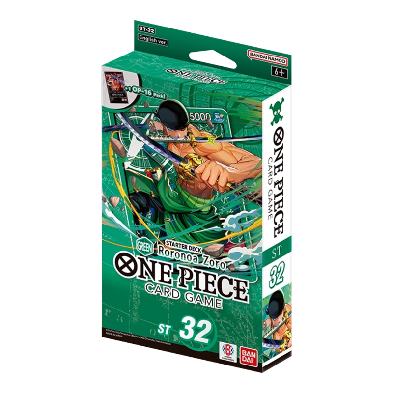 One Piece Card Game: Starter Deck ST32 GREEN Roronoa Zoro (ENG)