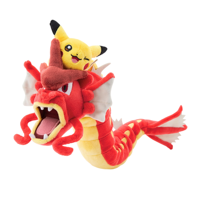 Pokémon Center Hiroshima: Red Gyarados & Pikachu Plush