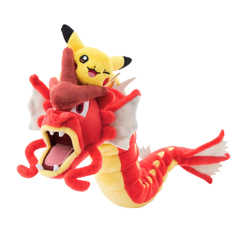 Pokémon Center Hiroshima: Red Gyarados & Pikachu Plush