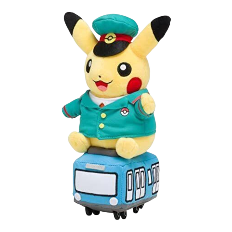 Pikachu Sitting On Train Plush