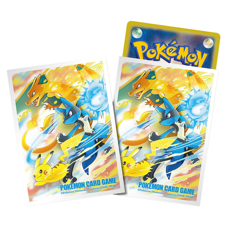 Pokémon Center Official Card Sleeves: Charizard, Lucario & Pikachu