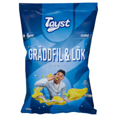 Tayst Gräddfil & Lök Chips 150g