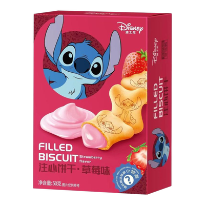 Stitch Filled Biscuit Strawberry 50g