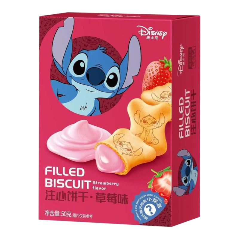 Stitch Filled Biscuit Strawberry 50g