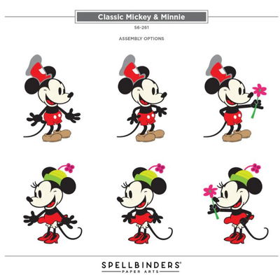 Spellbinders - Etched Dies - Classic Mouse Steamboat Willie Duo (S6-261