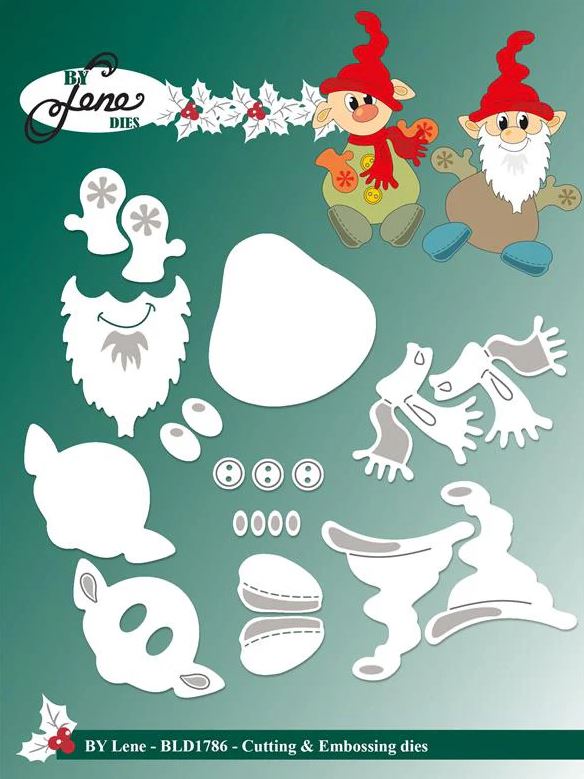 By Lene - Cutting & Embossing Die - XL Gnomes  BLD1786