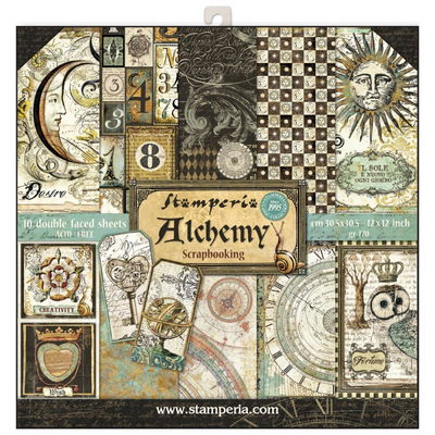Stamperia Paper Pad 12x12 - Alchemy 10 sheets