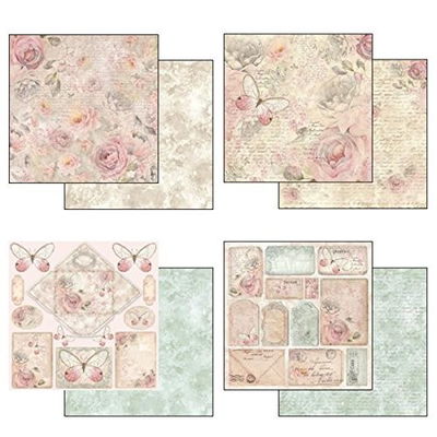 Stamperia Paper Pad 12X12 - Shabby Rose