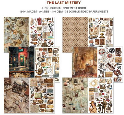 Ciao Bella - Junk Journal A4 Ephemera Book - The Last Mystery 32pcs  CBB017