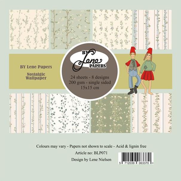 By Lene - Paper pad 15x15 - Nostalgic Wallpaper  BLP071