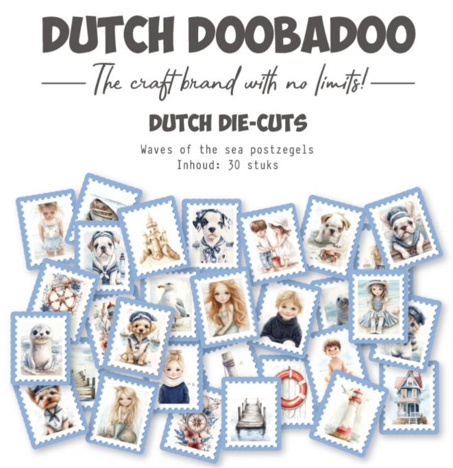 Dutch Doobadoo - Die-Cuts - Waves of the Sea Postzegels (30pcs)