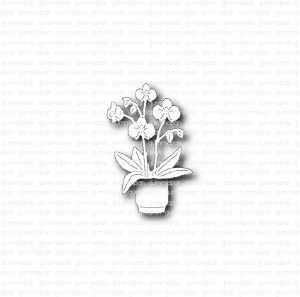 Gummiapan - Dies - Orkidé i Kruka  D221046