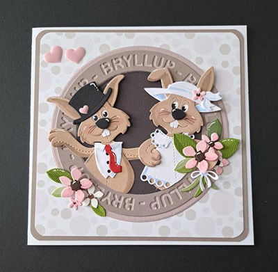 By Lene - Cutting & Embossing Die - Large Rabbits  BLD1750