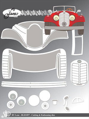 By Lene - Cutting & Embossing Die - Vintage Car BLD1897