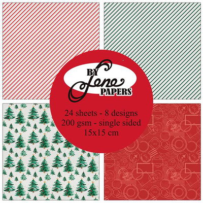By Lene - Paper pad 15x15 - Christmas Basic BLP085