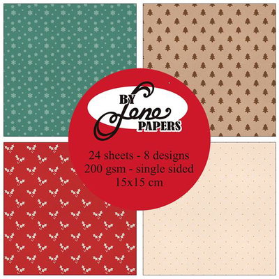 By Lene - Paper pad 15x15 - Christmas Basic BLP085