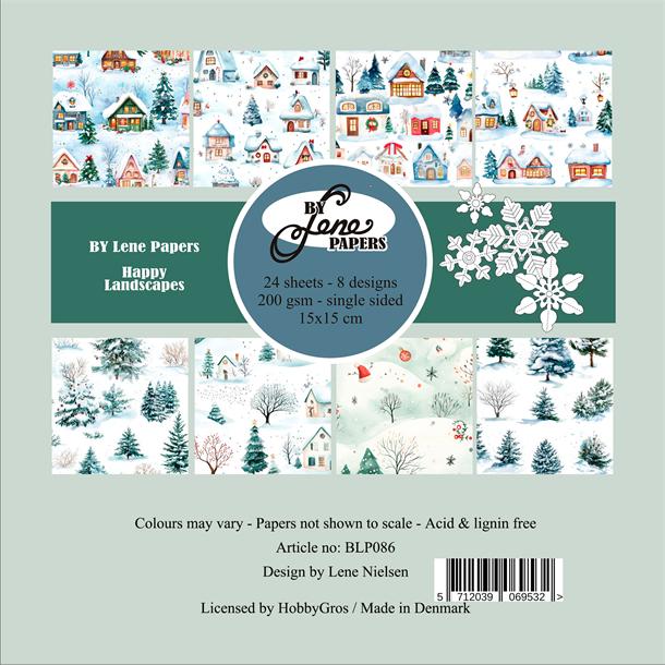 By Lene - Paper pad 15x15 - Happy Landscapes BLP086