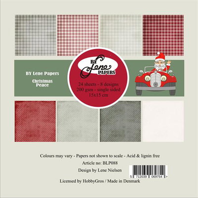 By Lene - Paper pad 15x15 - Christmas Peace BLP088