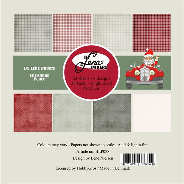 By Lene - Paper pad 15x15 - Christmas Peace BLP088