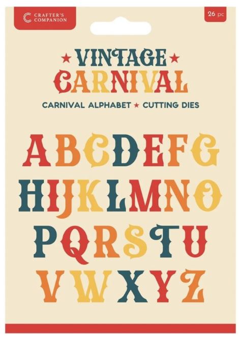 Crafters companion - metal die - Vintage carneval  Alphabet CAAL