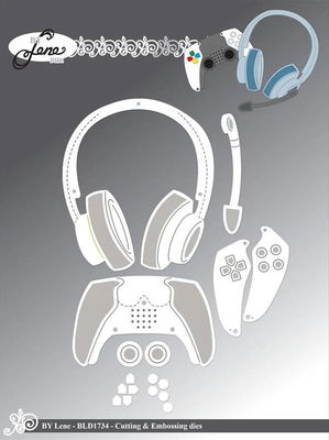 By Lene - Cutting & Embossing Die - Gamer Set BLD1734