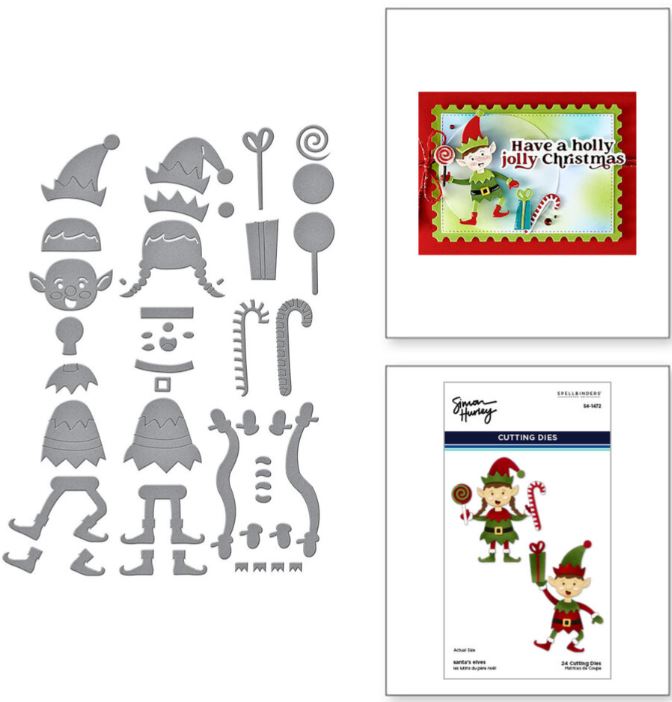 Spellbinders - Etched Dies - North Pole Friends  Santa's Elves S4-1472