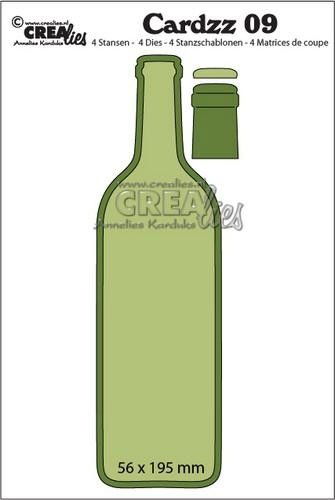 Crealies - Cardzz no 09 Bottle of Wine CLCZ09 56x195mm