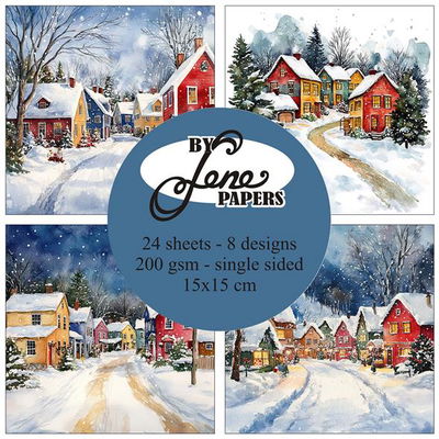 By Lene - Paper pad 15x15 - Winter City  BLP068