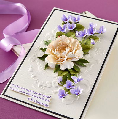 Spellbinders - Etched Dies - Wild Violet and Ladybugs S3-569