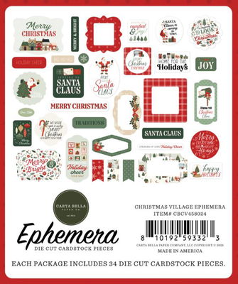 Carta Bella - Ephemera - Christmas Village Ephemera CBCV458024